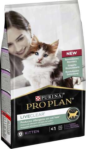 Proplan Liveclear Kitten Hindi Etli Allerji Önleyici Yavru Kedi Maması 1,4 kg(stt.09/2026)