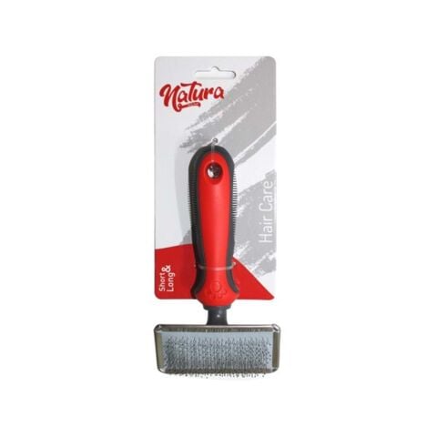 Natura Kedi Köpek İnce Uç Toplu Metal Çerçeve Fırça (Medium) (16cm)