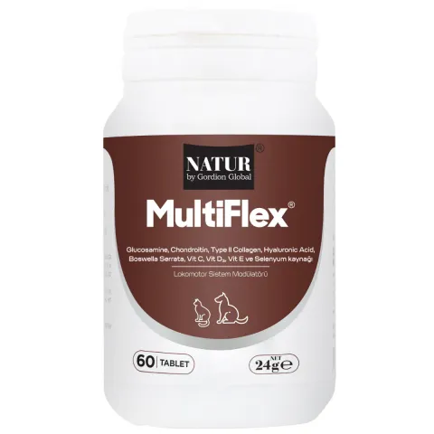Natur Multiflex Kedi - Köpek lokomotor Sistem Modülatörü 24 gr ( 60 tablet) (stt:09/2026)