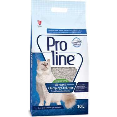 Proline Bentonit Natural (Kokusuz) İnce Taneli Topaklanan Kedi Kumu 10 lt