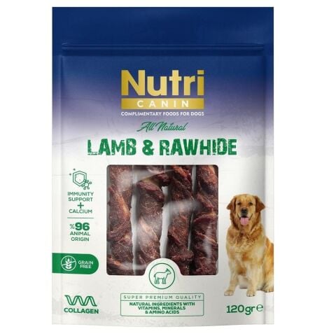 Nutri Canin Kuzu Eti Sarılı Kemik Köpek Ödülü 120 Gr (stt:12/2027)