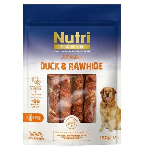 Nutri Canin Ördek Eti Sarılı Kemik Köpek Ödülü 120 Gr (stt:03/2027)