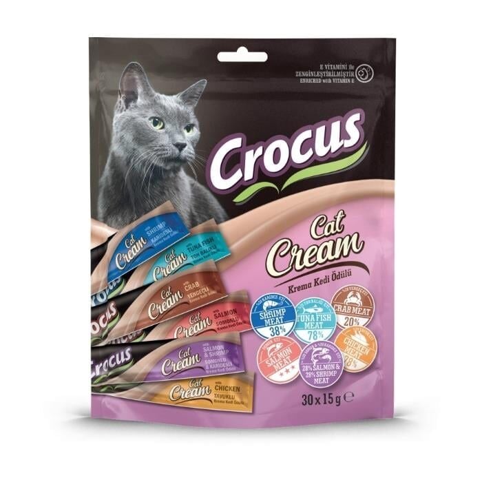 Crocus Multipack 6 Çeşit Krema Kedi Ödülü 30 x 15gr (stt:04/2027)