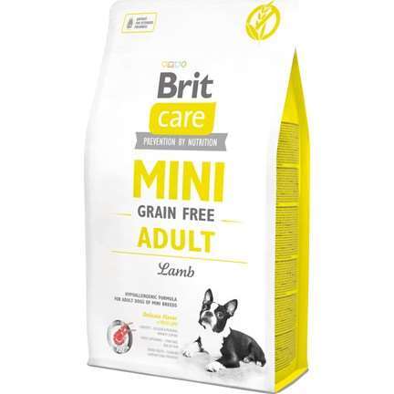 Brit Care Hypoalerjenik Tahılsız Kuzu Etli Mini Irk Yetişkin Köpek Maması 2 kg (stt.03/2027)