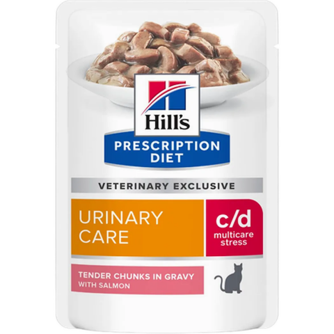 Hills Prescription Diet Urinary Care c/d Multicare Stress Somonlu Kedi Konservesi 85 gr (stt:10/2027)