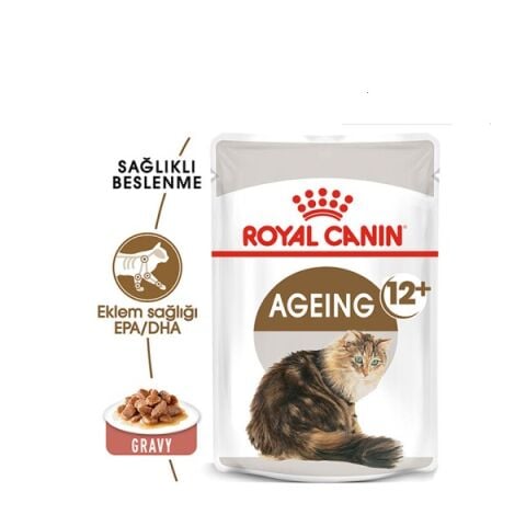 Royal Canin Ageing 12+ Sos İçinde Yaşlı Kedi Konservesi 85gr (stt:02/2027)