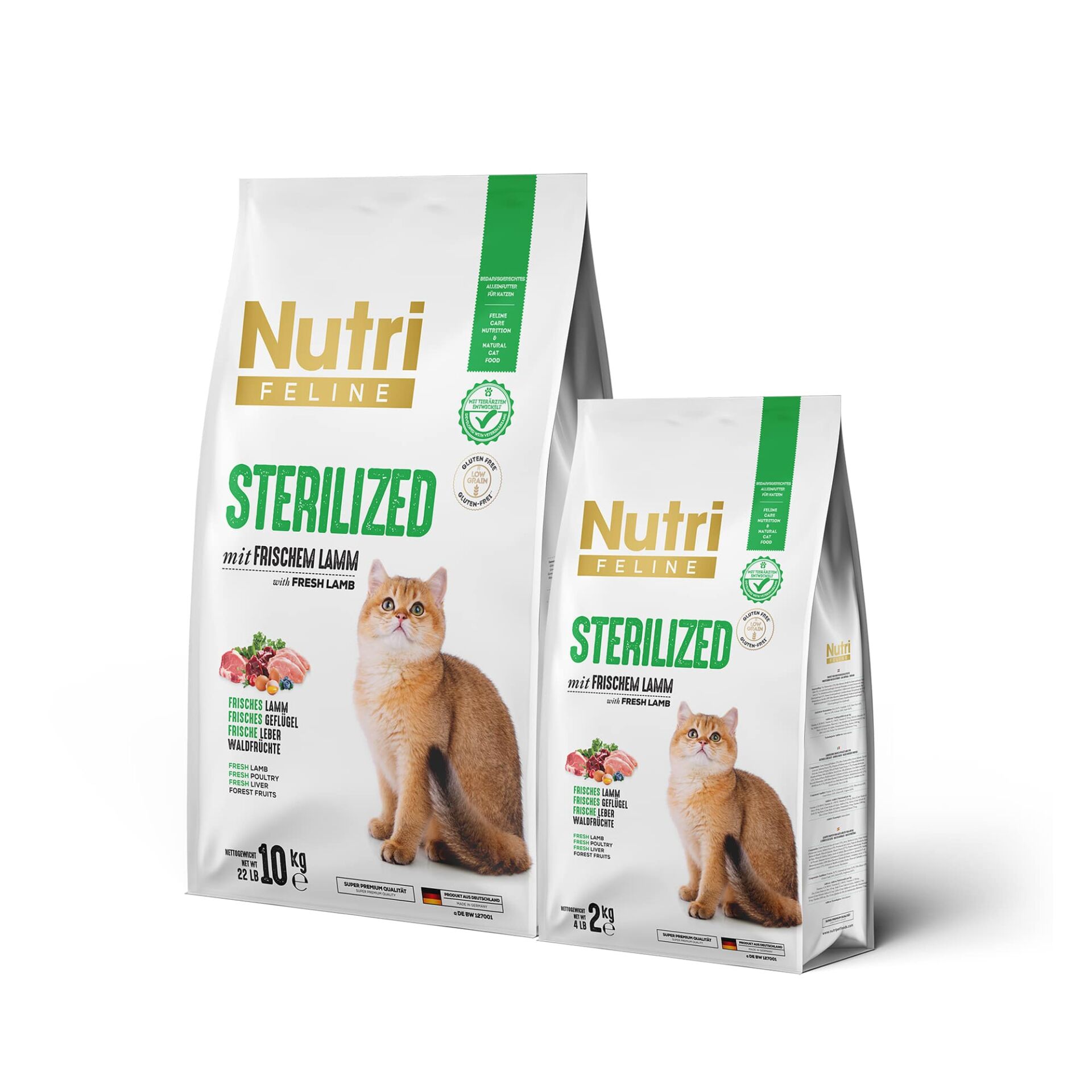 Nutri Feline Sterilized Taze Kuzu Etli Kısırlaştırılmış Kedi Maması 10 kg (stt:07/2027)