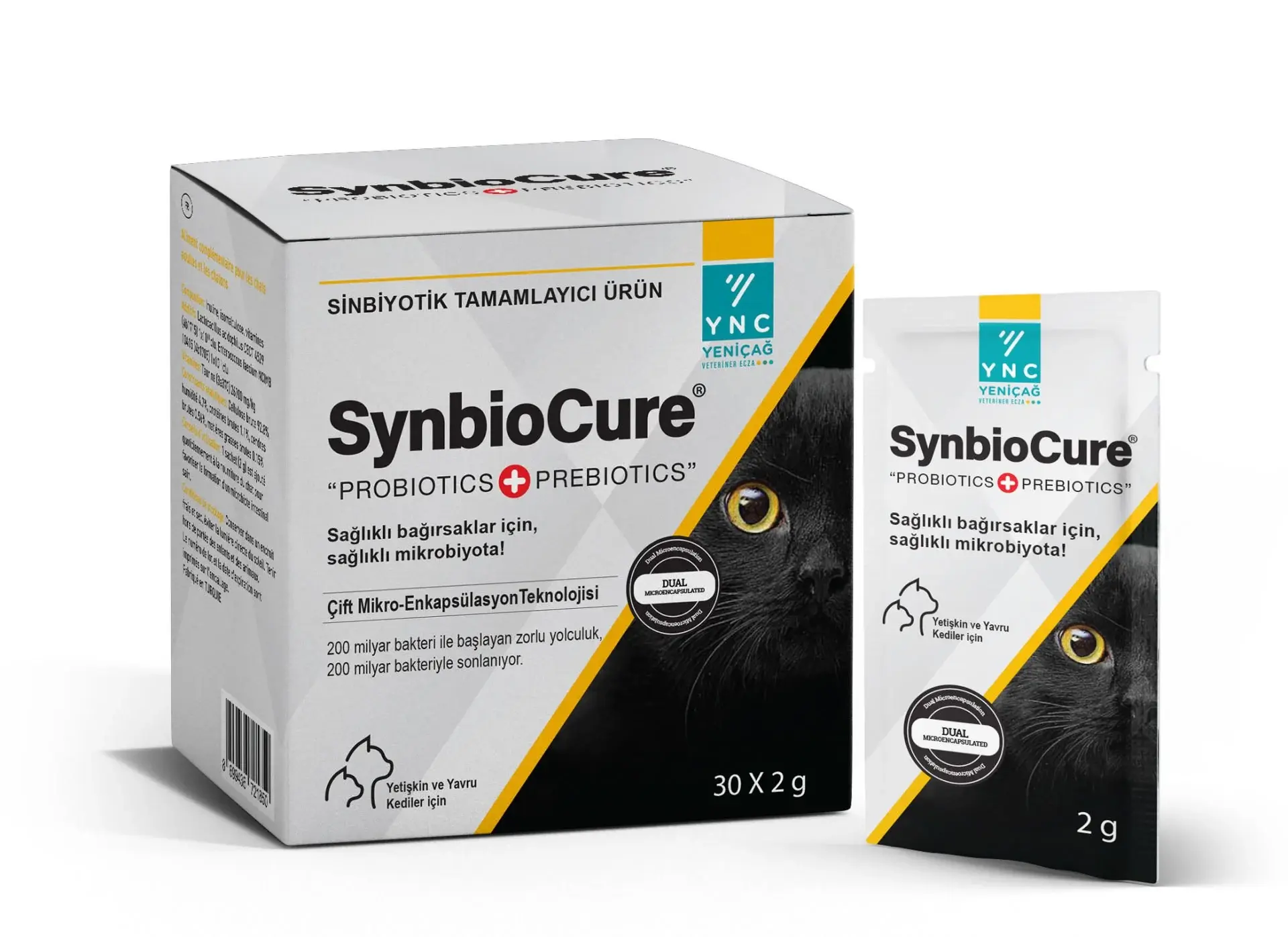 SynbioCure Feline Kedi Yenilebilir Toz Probiyotik ve Prebiyotik Saşe 2 gr (stt: 09/2027)