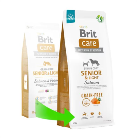 Brit Care Senior Tahılsız Somonlu Light Yaşlı Köpek Maması 12 kg ( stt: 03/2027)