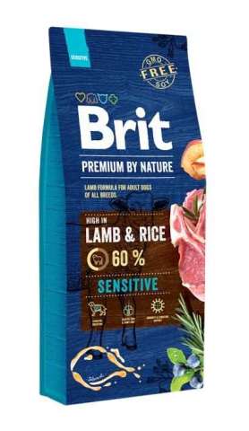 Brit Premium Sensitive Lamb Kuzu Etli Hassas Yetişkin Köpek Maması 15 kg (stt:05/2027)