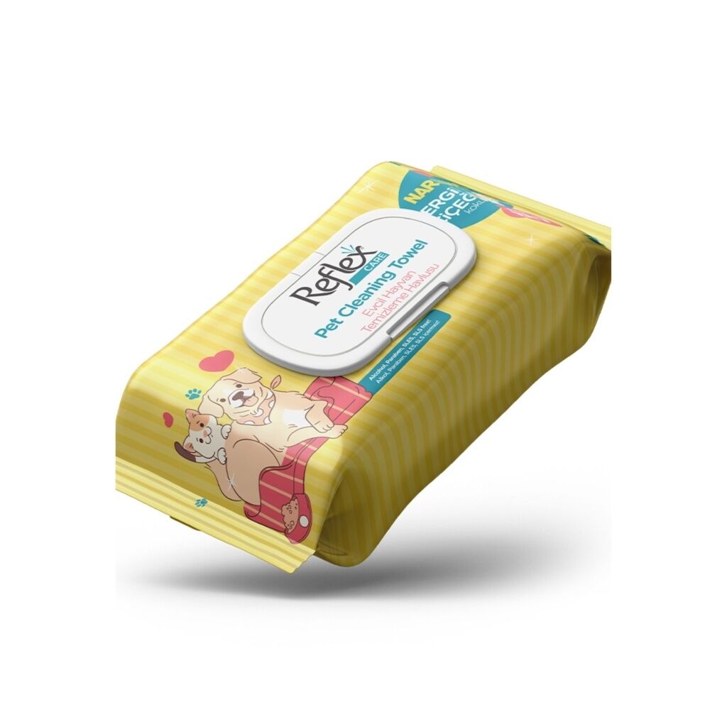 Reflex Care Nergis Kokulu Kedi ve Köpekler için Temizleme Mendili 50'li Paket