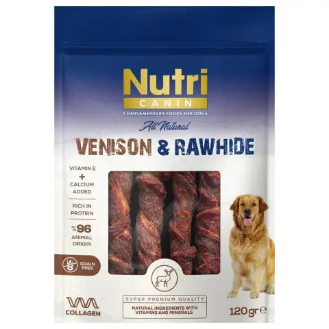 Nutri Canin Rawhide Geyik Eti Sargılı Kemik Köpek Ödülü 120 Gr (stt:08/2027)