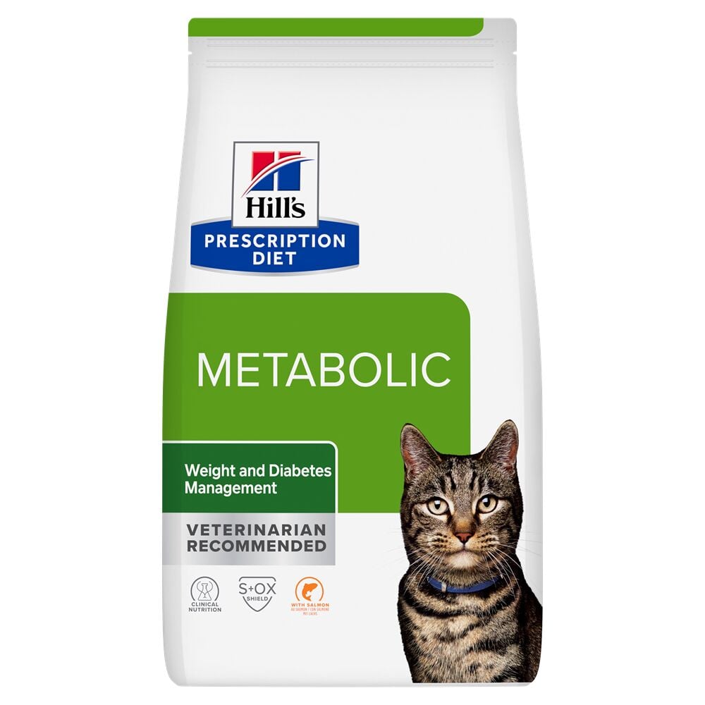 Hills Prescription Diet Metabolic Weight and Diabetes Management (kilo ve diabet kontrolü) Somonlu Kedi Maması 1,5 kg (stt: 10/2027)