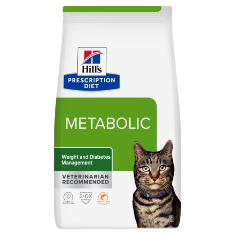 Hills Prescription Diet Metabolic Weight and Diabetes Management (kilo ve diabet kontrolü) Somonlu Kedi Maması 1,5 kg (stt: 10/2027)