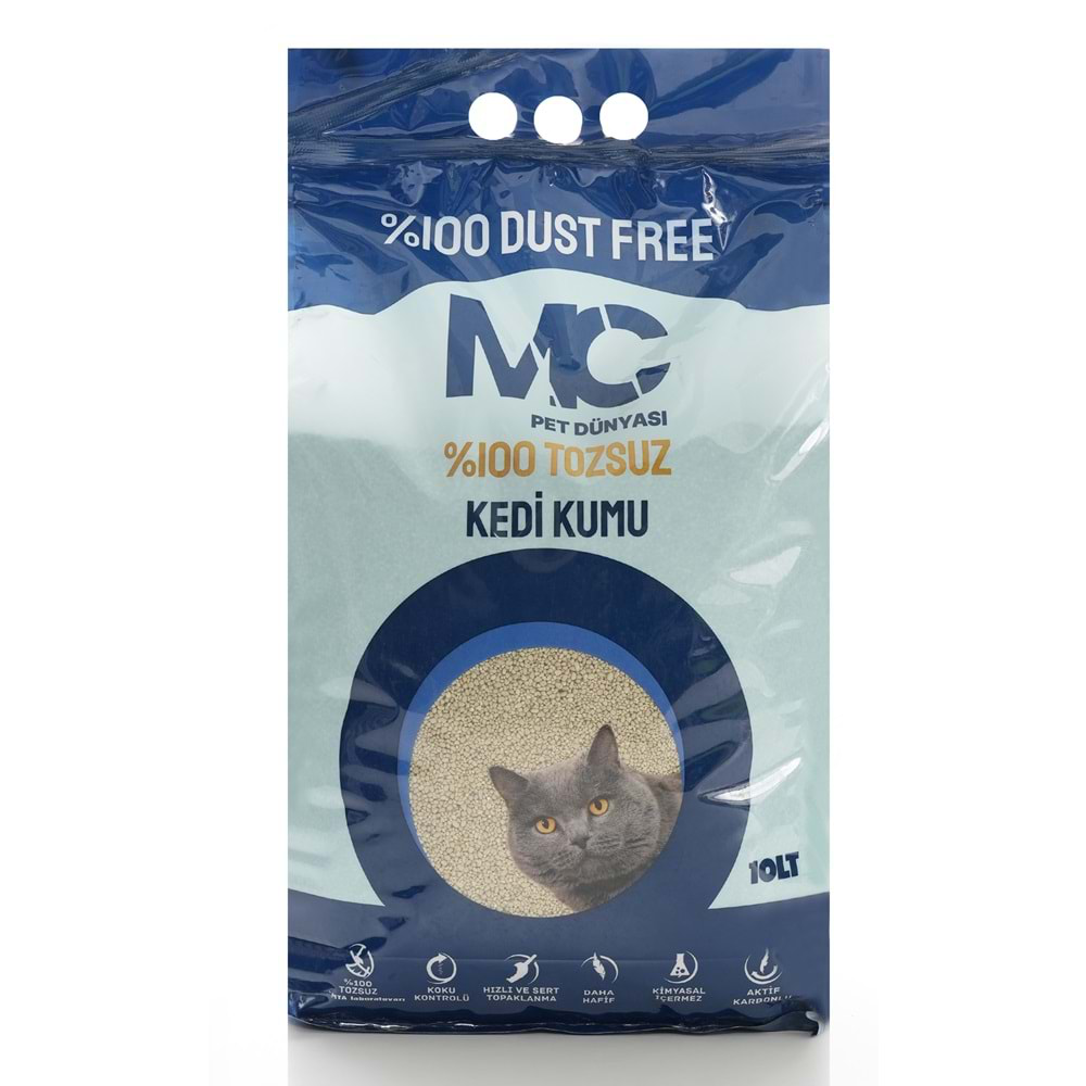 MC Tozsuz Aktif Karbonlu  Kedi Kumu 10 lt