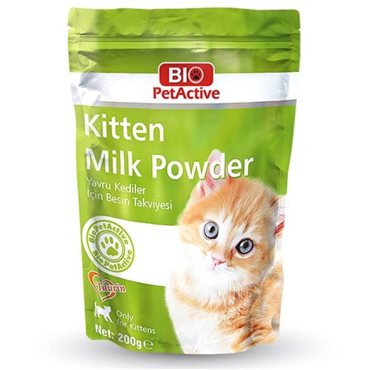 Pet Active Kitten Milk Powder Yavru Kediler için Besin Takviyesi ve Yavru Süt Tozu 200 Gr (stt:08/2027)