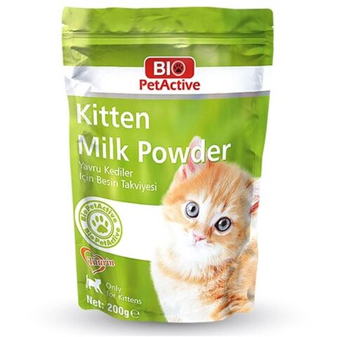 Pet Active Kitten Milk Powder Yavru Kediler için Besin Takviyesi ve Yavru Süt Tozu 200 Gr (stt:08/2027)