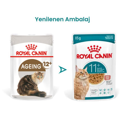 Royal Canin Ageing 11+ Sos İçinde Yaşlı Kedi Konservesi 85gr (stt: 11/2027)