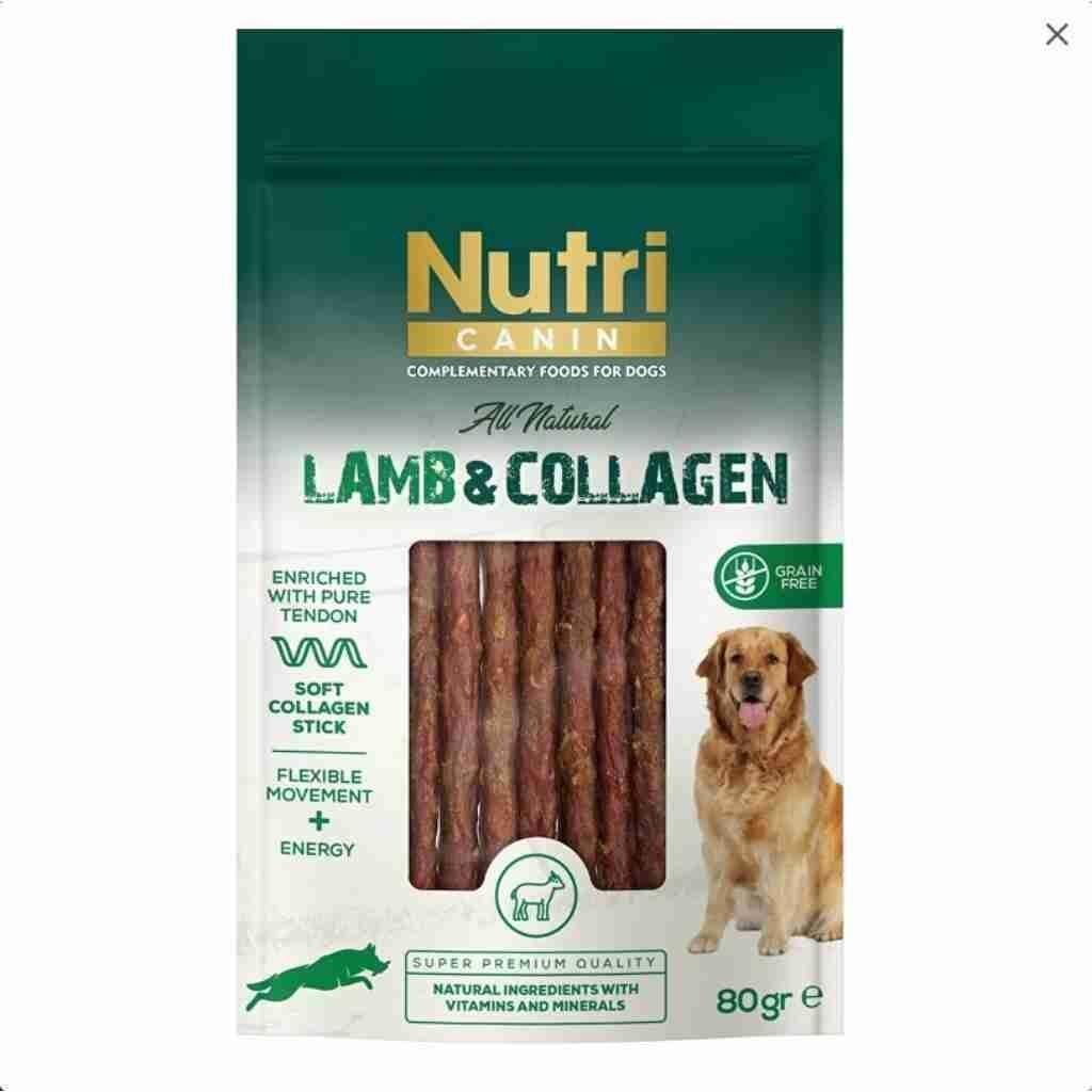 Nutri Canin Kuzu Etli ve Kolajenli Tahılsız Et Ödülü 80 gr (stt:12/2027)