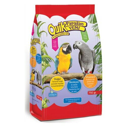 QUİK PAPAĞAN YEMİ 750 GR