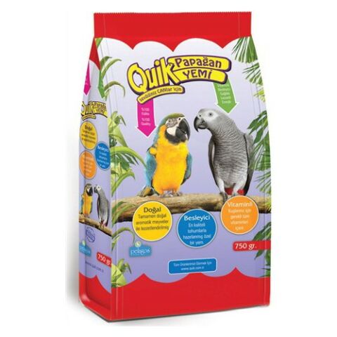 QUİK PAPAĞAN YEMİ 750 GR