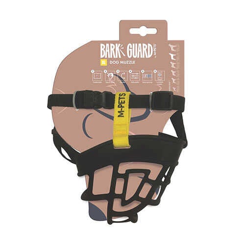 M-Pets Bark Guard Köpek Ağızlığı Sarı Siyah XL (20 x 17 x 9 Cm)