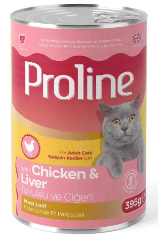 Proline Tavuk Etli ve Ciğerli Pate Et Parçalı Kedi Konservesi 395 Gr (stt:03/2027)