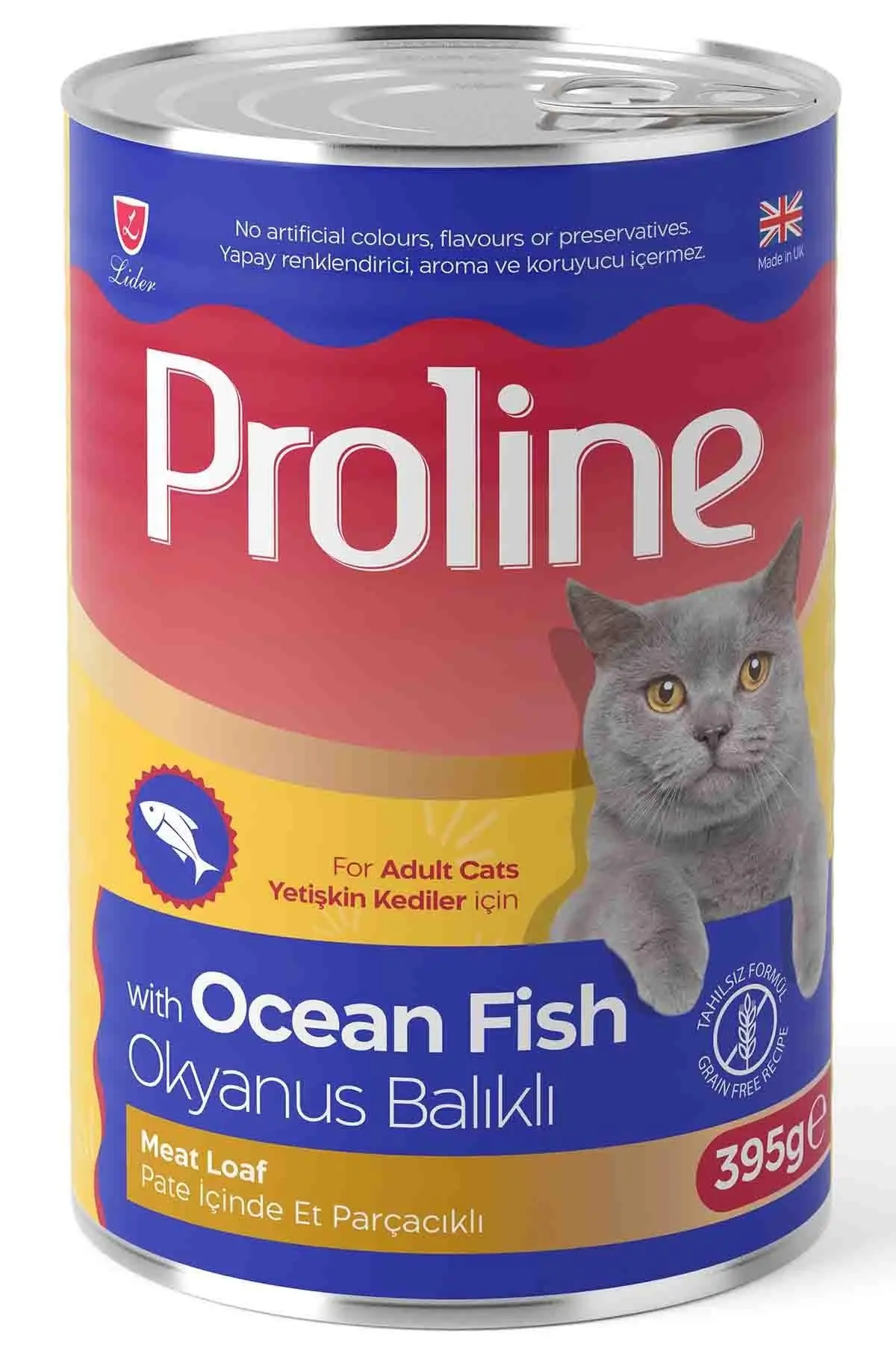 Proline Pate İçinde Et Parçacıklı Okyanus Balıklı Yetişkin Kedi Konservesi 395 Gr (stt:12/2026)