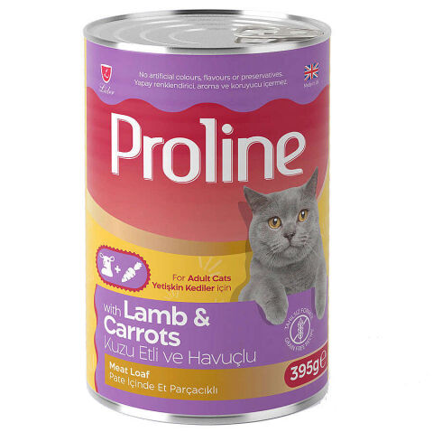 Proline Kuzu Etli ve Havuçlu Pate Et Parçalı Kedi Konservesi 395 Gr (stt: 12/2026)