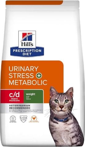 Hills Prescription Diet Urinary, Stress, Metabolic c/d Tavuklu Kedi Kuru Maması 3 kg (stt:12/2025)