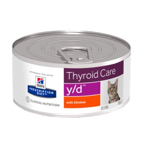 Hills Prescription Diet Thyroid Care Y/D Tavuklu Kedi Konservesi 156 gr (stt:03/2028)