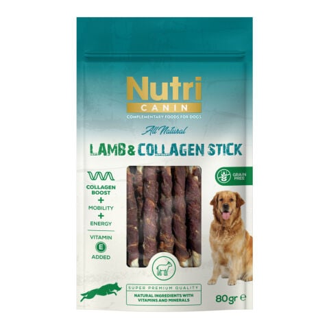 Nutri Canin Kuzulu ve Kolajenli Çubuk Köpek Ödül Maması 80gr (stt: 06/2028)