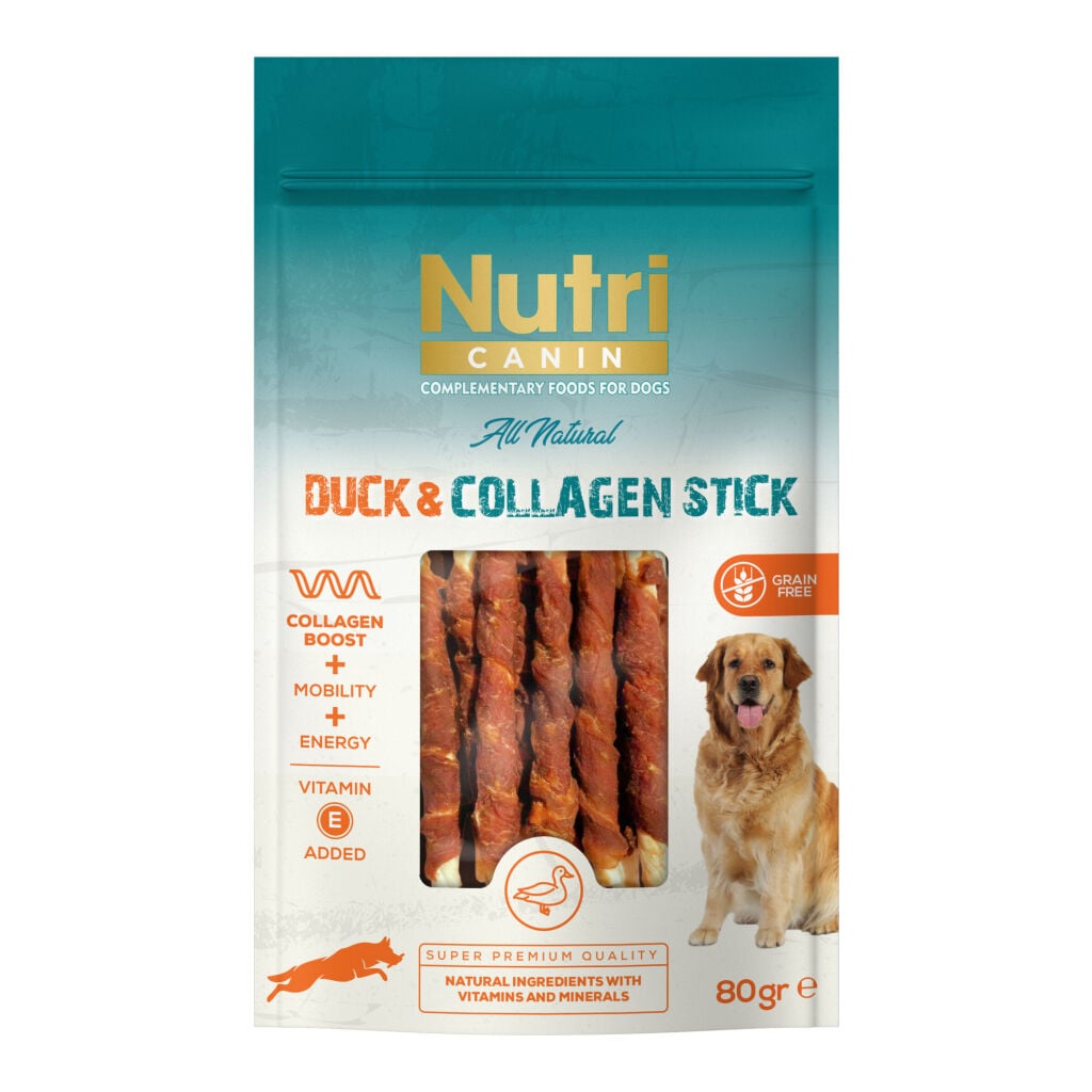 Nutri Canin Ördekli ve Kolajenli Çubuk Köpek Ödül Maması 80gr (stt: 06/2028)