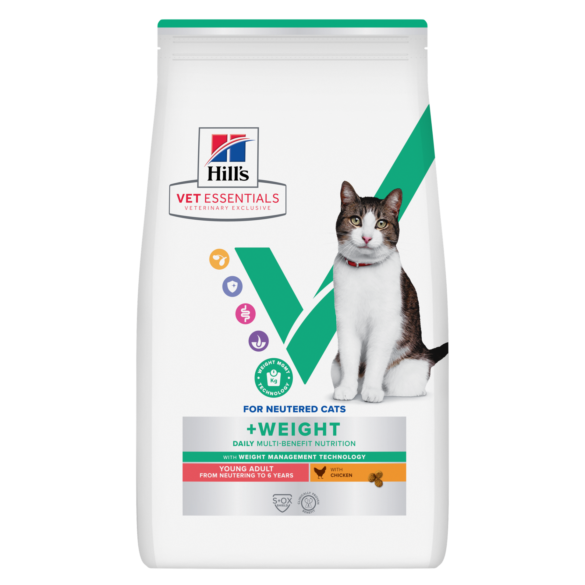 Hill's Vet Essentials Multi-Benefit + Weight Genç Yetişkin Kedi Kuru Maması 8 kg (stt:01/2028)
