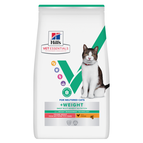 Hill's Vet Essentials Multi-Benefit + Weight Genç Yetişkin Kedi Kuru Maması 8 kg (stt:01/2028)