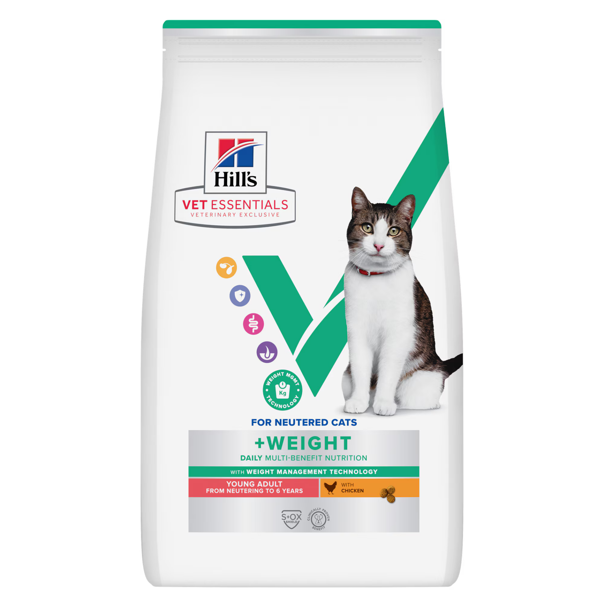 Hill's Vet Essentials Multi-Benefit + Weight Genç Yetişkin Kısır Tavuklu Kedi Kuru Maması 1,5 kg (stt: 12/2027)