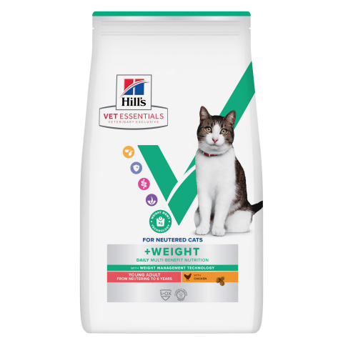 Hill's Vet Essentials Multi-Benefit + Weight Genç Yetişkin Kısır Tavuklu Kedi Kuru Maması 1,5 kg (stt: 12/2027)