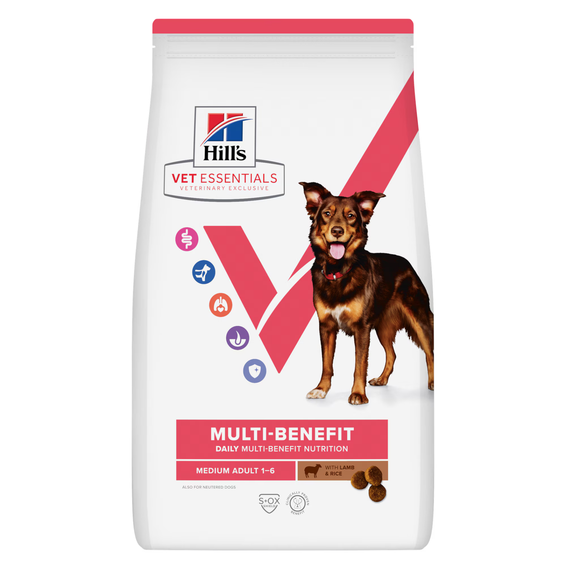 Hill's Vet Essentials Multi-Benefit Yetişkin Orta Irk Kuzulu ve Pirinçli Köpek Kuru Maması 2 kg (stt: 11/2027)
