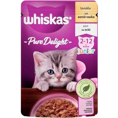 Whiskas Tavuklu Yavru Kedi Konservesi 85 gr (stt:02/2025)