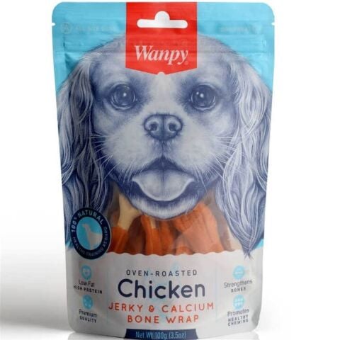 Wanpy Oven Roasted Tavuklu Kalsiyum Kemikli Köpek Ödülü 100 Gr (stt:09/2027)