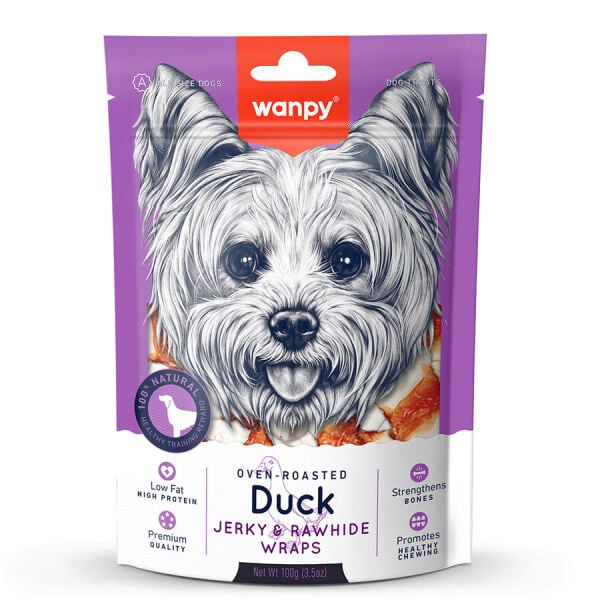 Wanpy Oven Roasted Deri Üzerine Ördek Sarılı Köpek Ödül Maması 100gr
