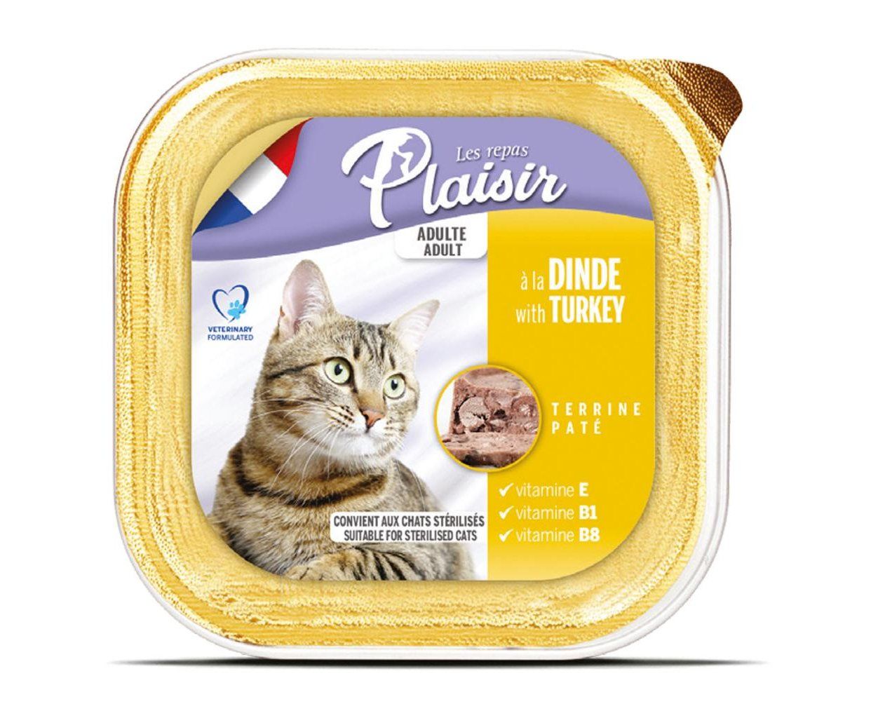 Plaisir Hindi Etli Ezme (Pate) Yetişkin Kedi Yaş Maması 100 Gr(stt.04/2025)