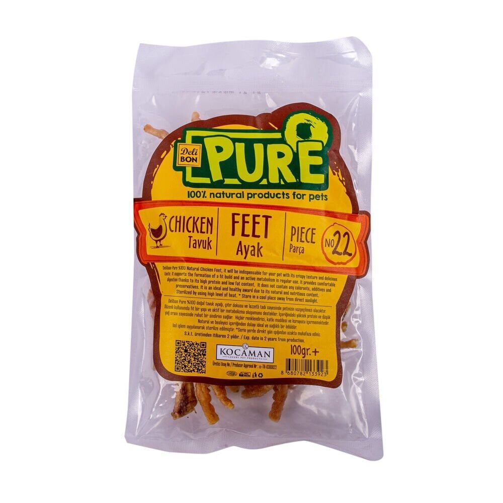 Delibon Tavuk Ayağı Köpek Ödül Maması 100 g (stt:06/2027)