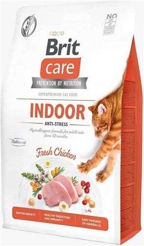 Brit Care Indoor Hypo-Allergenic Stres Azaltıcı Ev Kedileri için Tahılsız Yetişkin Kedi Maması 2kg(stt.12/2026)