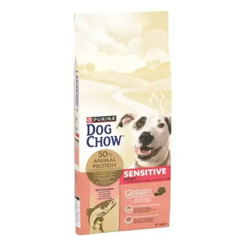 Purina Dog Chow Sensitive with Salmon Hassas Deri, Tüy ve Sindirime Sahip Yetişkin Köpek Maması - Somonlu 12 kg. (stt:02/2028)
