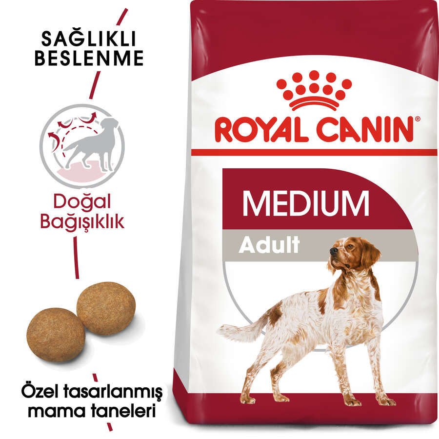 Royal Canin Medium Adult Orta Irk Yetişkin Köpek Maması 15 kg (stt:12/2026)