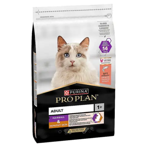 Proplan Kedi Hairball Healthy Skin Somonlu Yetişkin Kedi Maması 3 Kg (stt.12/2027)