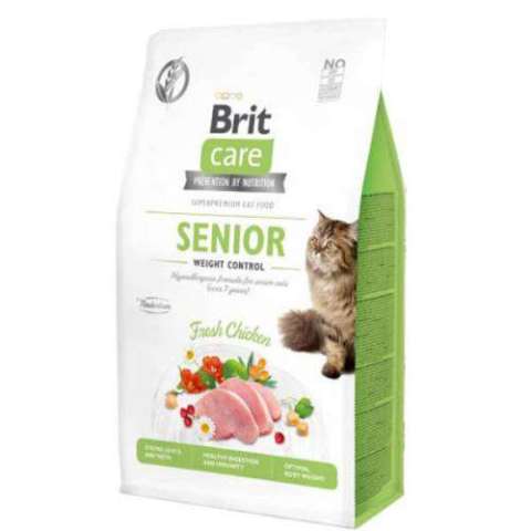 Brit Care Senior Hypo-Allergenic Kilo Kontrolü için Tahılsız Yaşlı Kedi Maması 2 kg (stt:12/2025)