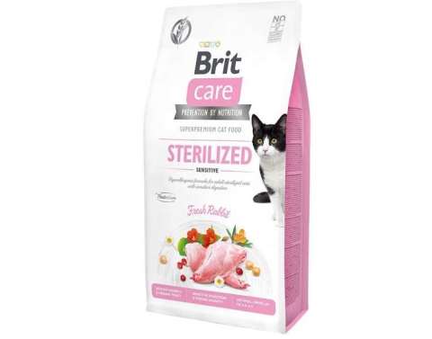 Brit Care Hypo-Allergenic Sensitive Tahılsız Tavşanlı Kısır Kedi Maması 7 Kg (stt:09/2027)