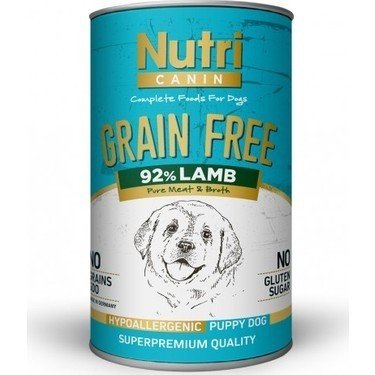 Nutri Canine Puppy Lamb Tahılsız Kuzulu Yavru Köpek Konservesi 400 Gr(skt.10/2024)